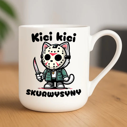 Kubek elegant na Halloween - Kici kici sk*rwysyny - bez cenzury HL28 - StoryCups.pl