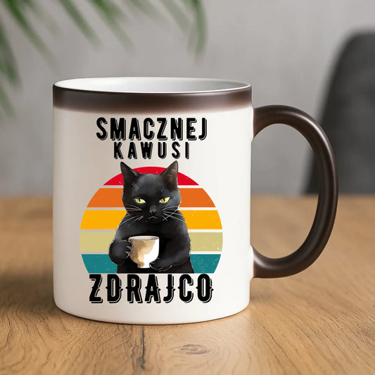 Kubek magiczny na odejście z pracy - Smacznej kawusi zdrajco OP03 - StoryCups.pl