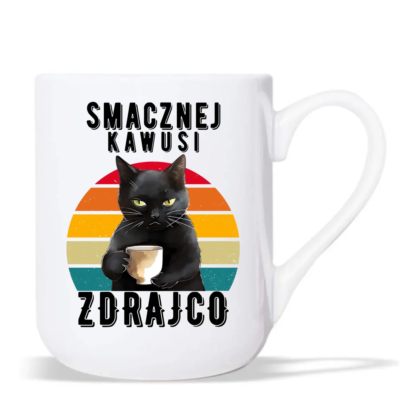 Kubek elegant na odejście z pracy - Smacznej kawusi zdrajco OP03 - StoryCups.pl