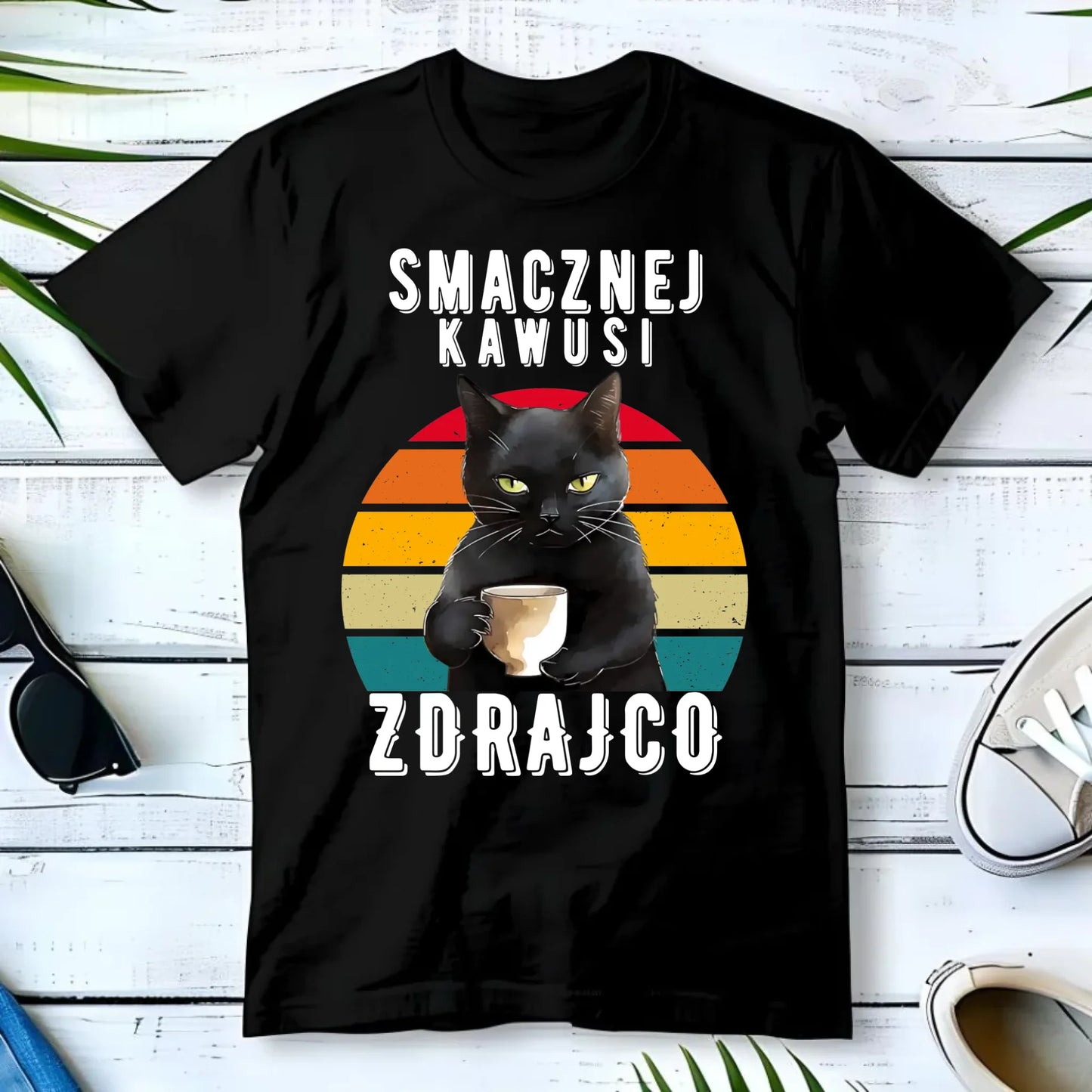 Koszulka męska na odejście z pracy - Smacznej kawusi zdrajco OP03 - StoryCups.pl