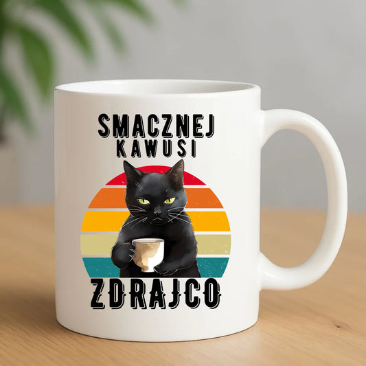 Kubek na odejście z pracy - Smacznej kawusi zdrajco OP03 - StoryCups.pl