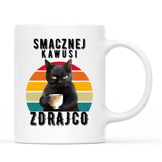Kubek na odejście z pracy - Smacznej kawusi zdrajco OP03 - StoryCups.pl