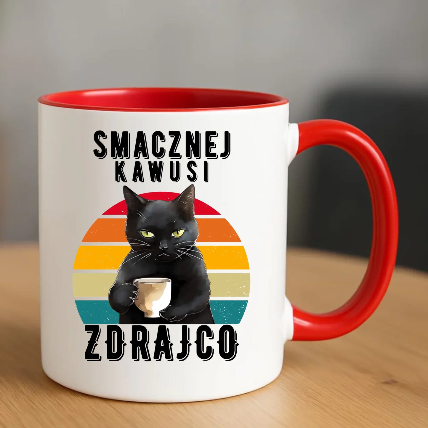 Kubek na odejście z pracy - Smacznej kawusi zdrajco OP03 - StoryCups.pl