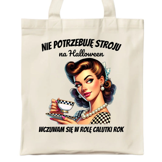 Torba retro pin-up girl – Nie potrzebuję stroju na Halloween HL29 - StoryCups.pl