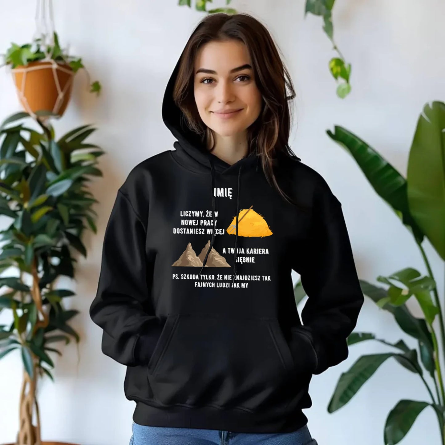 Bluza damska z kapturem na odejście z pracy - Nie znajdziesz tak fajnych ludzi jak my - personalizowana OP04 - StoryCups.pl