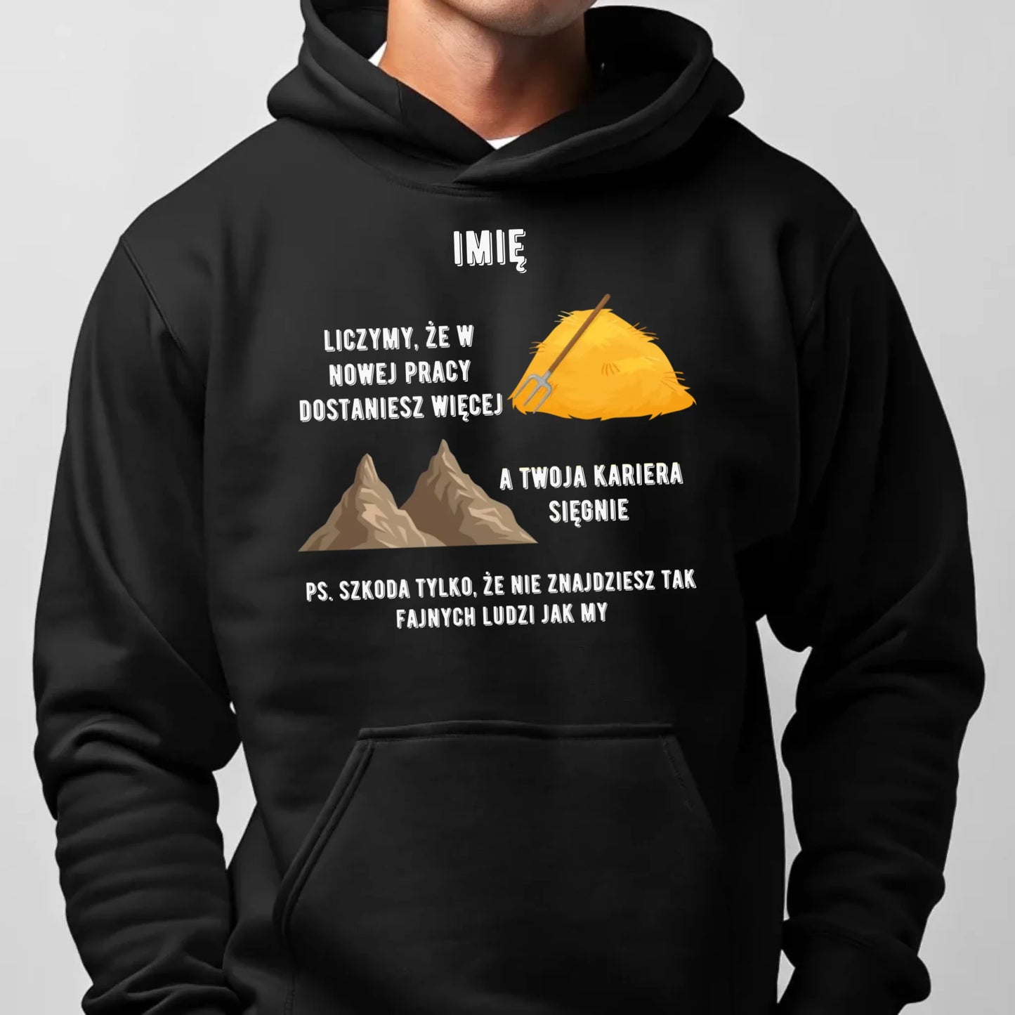 Bluza męska z kapturem na odejście z pracy - Nie znajdziesz tak fajnych ludzi jak my - personalizowana OP04 - StoryCups.pl