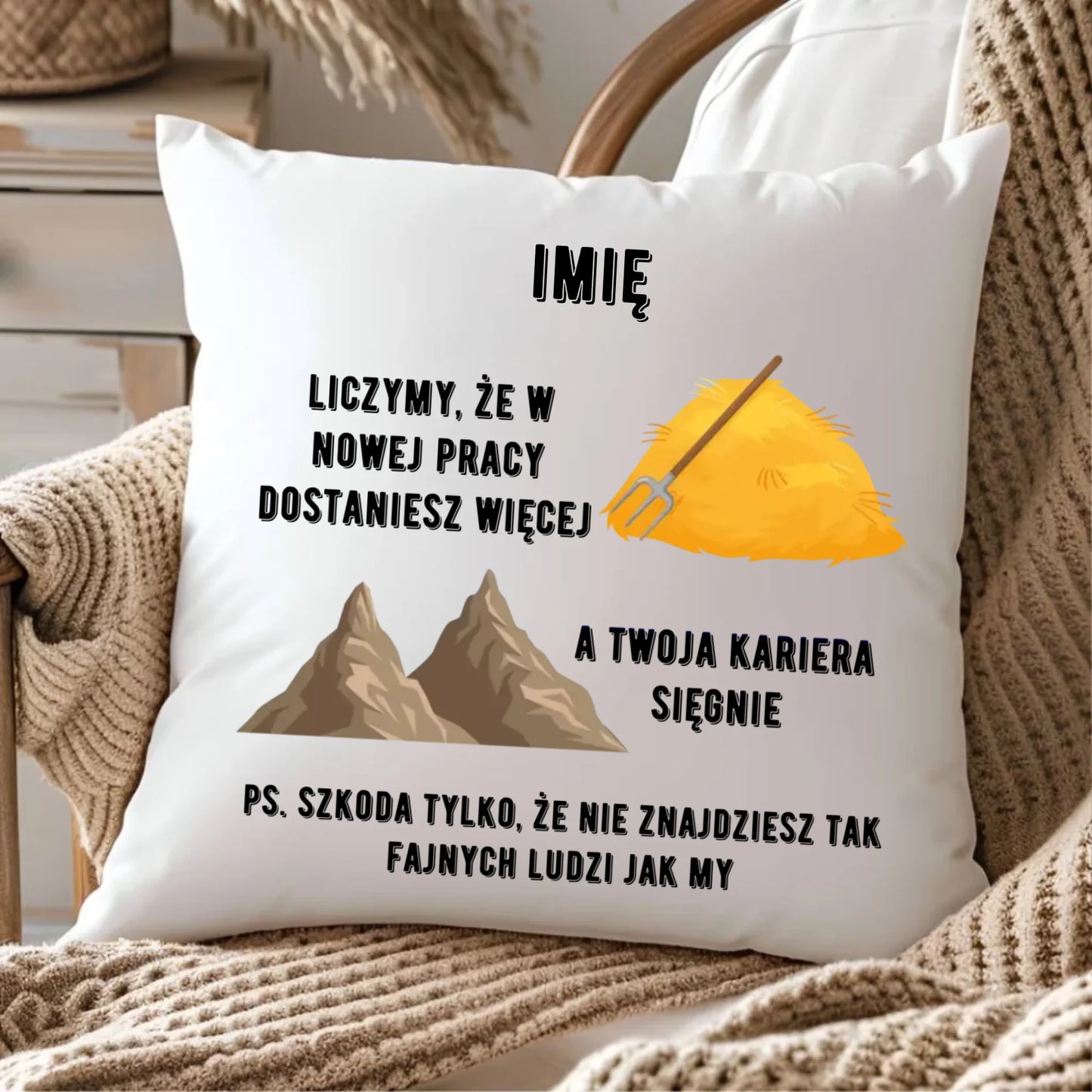 Poduszka na odejście z pracy - Nie znajdziesz tak fajnych ludzi jak my - personalizowana OP04 - StoryCups.pl