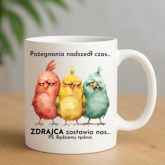 Kubek na odejście z pracy - Pożegnania nadszedł czas OP05 - StoryCups.pl
