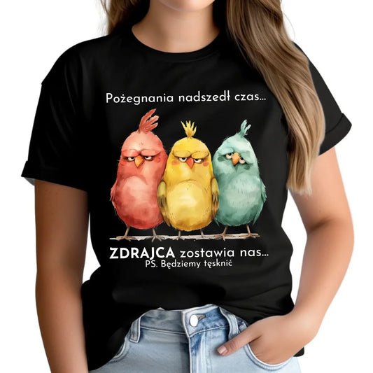 Koszulka damska na odejście z pracy - Pożegnania nadszedł czas OP05 - StoryCups.pl