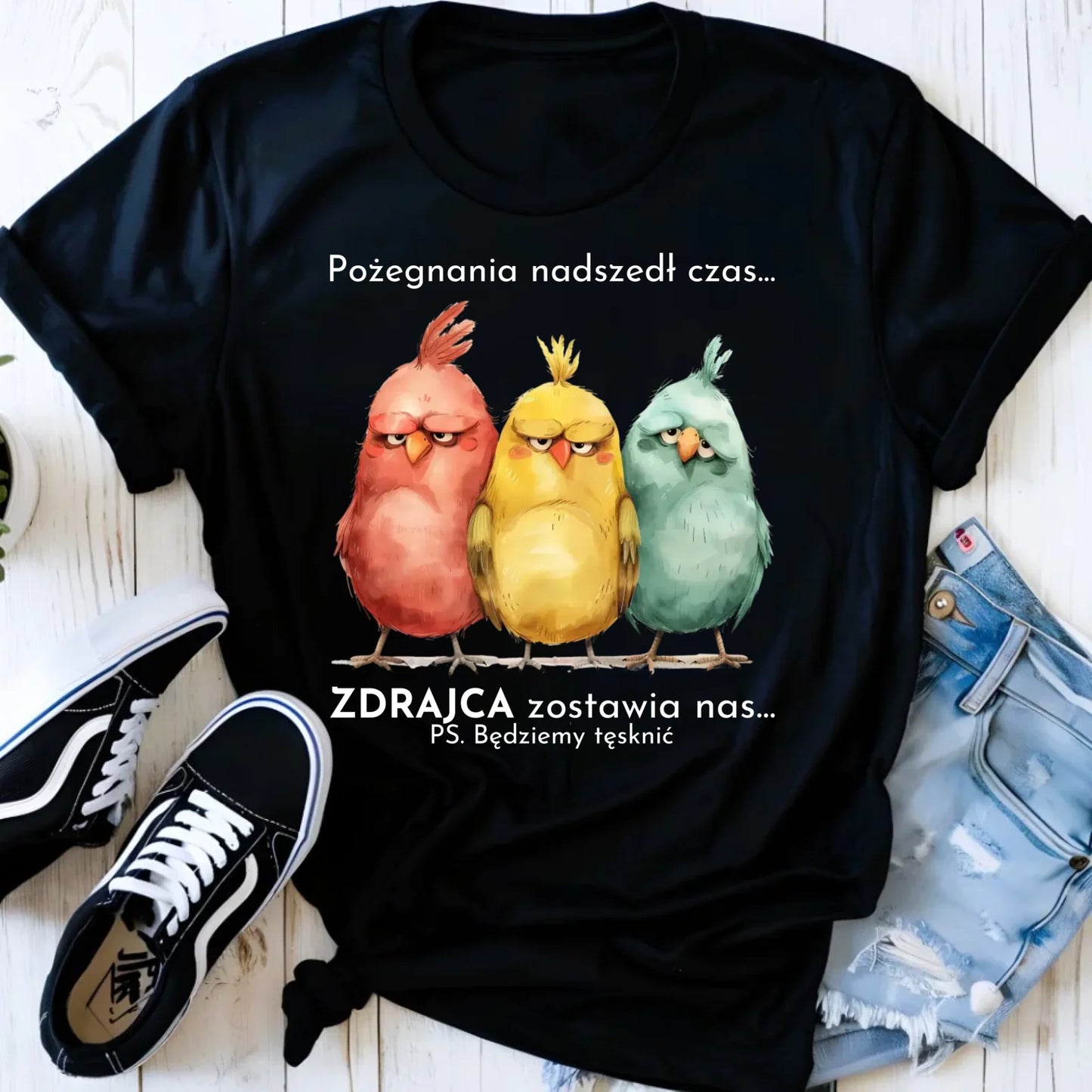 Koszulka damska na odejście z pracy - Pożegnania nadszedł czas OP05 - StoryCups.pl