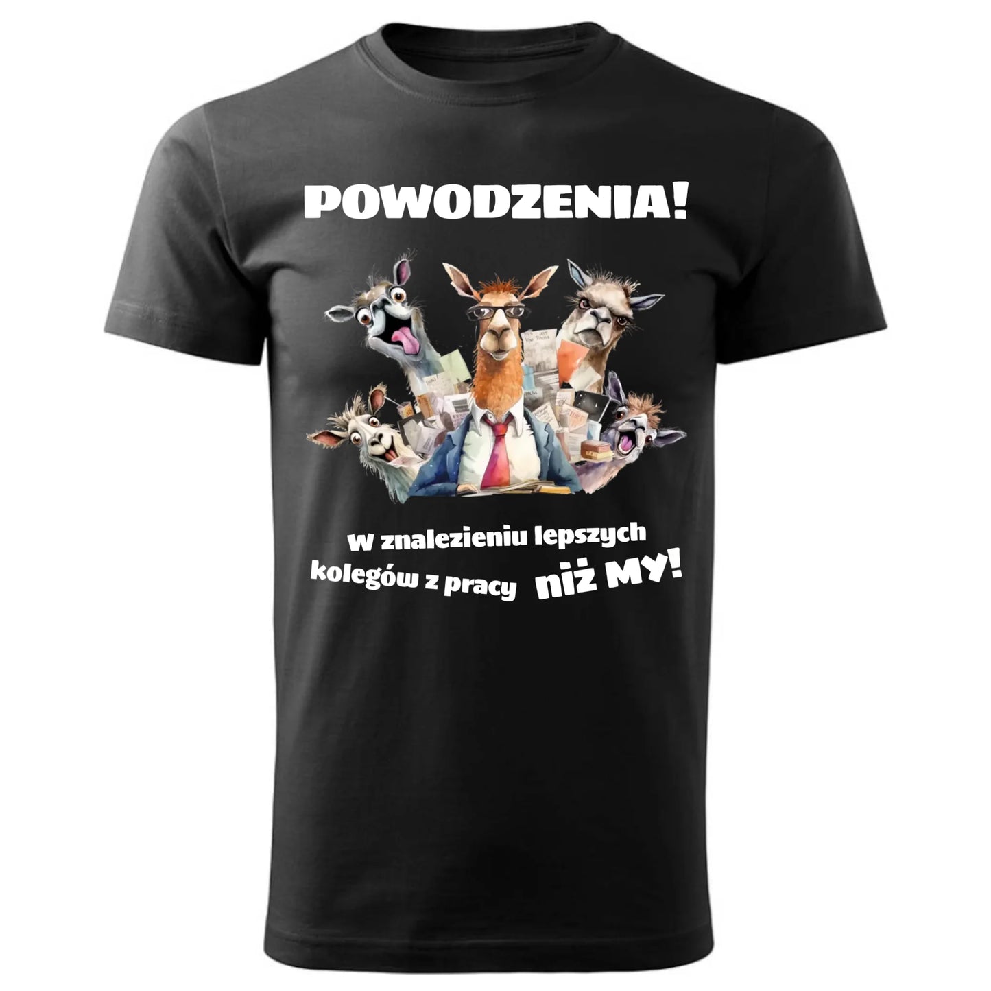 Koszulka męska na odejście z pracy - Powodzenia w znalezieniu lepszych kolegów OP08 - StoryCups.pl