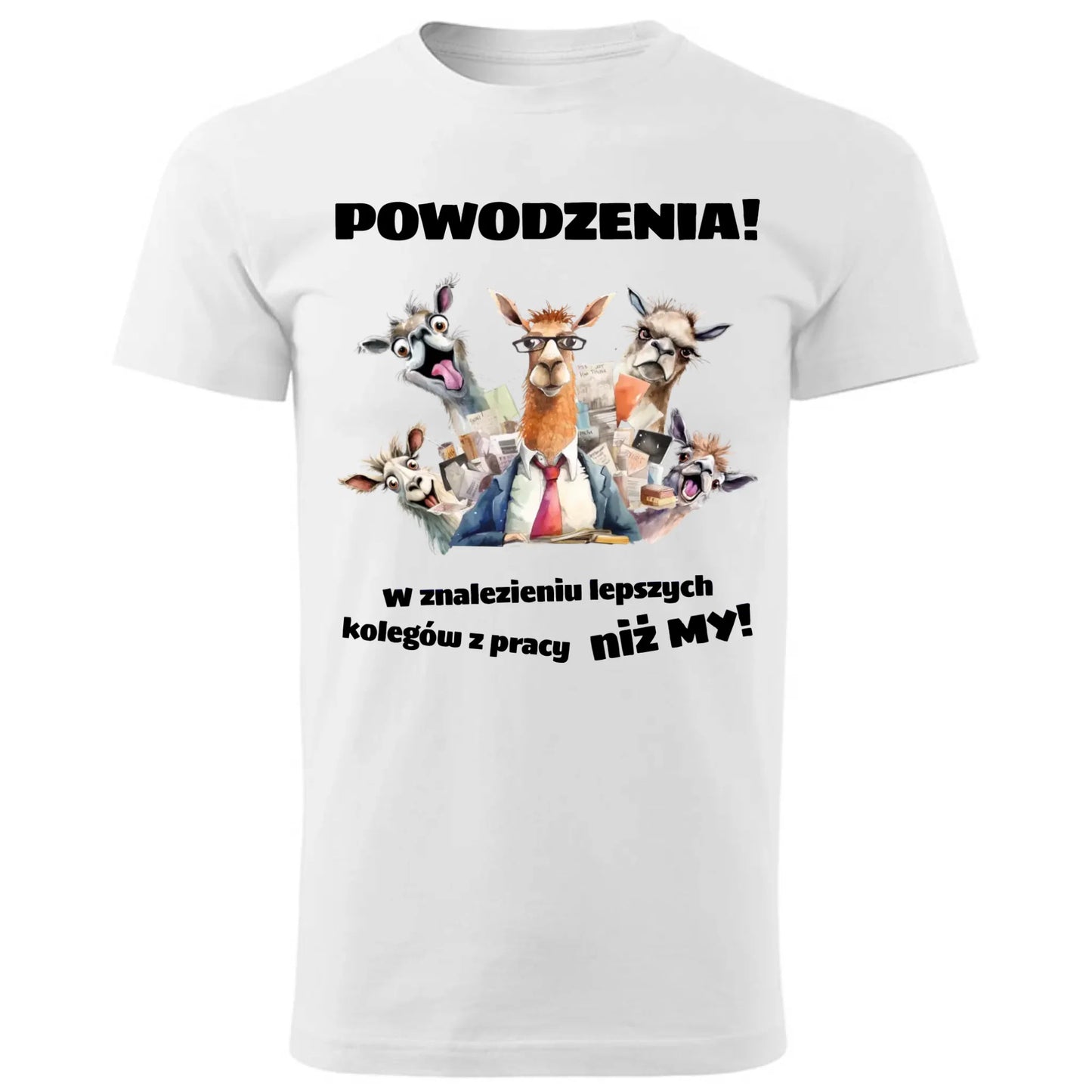 Koszulka męska na odejście z pracy - Powodzenia w znalezieniu lepszych kolegów OP08 - StoryCups.pl
