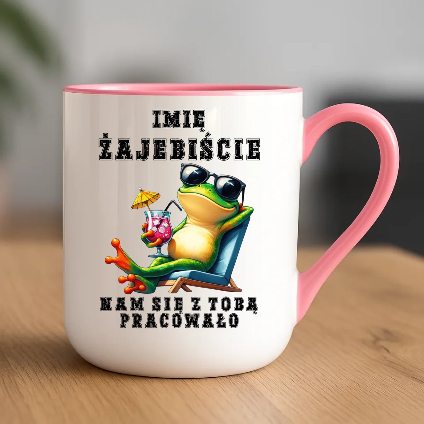 Kubek elegant na odejście z pracy - Żajebiście nam się z Tobą pracowało - personalizowany OP09 - StoryCups.pl