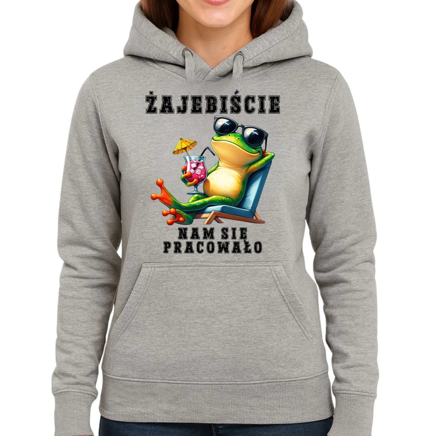 Bluza damska z kapturem na odejście z pracy - Żajebiście nam się pracowało OP09 - StoryCups.pl