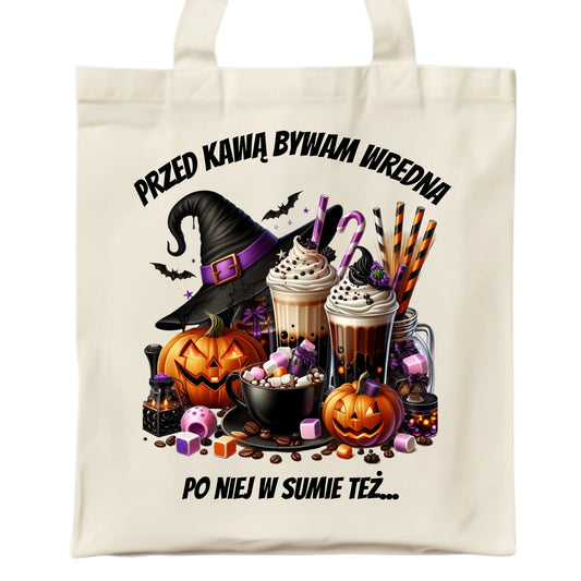 Torba Halloween – Przed kawą bywam wredna, po niej w sumie też HL30 - StoryCups.pl