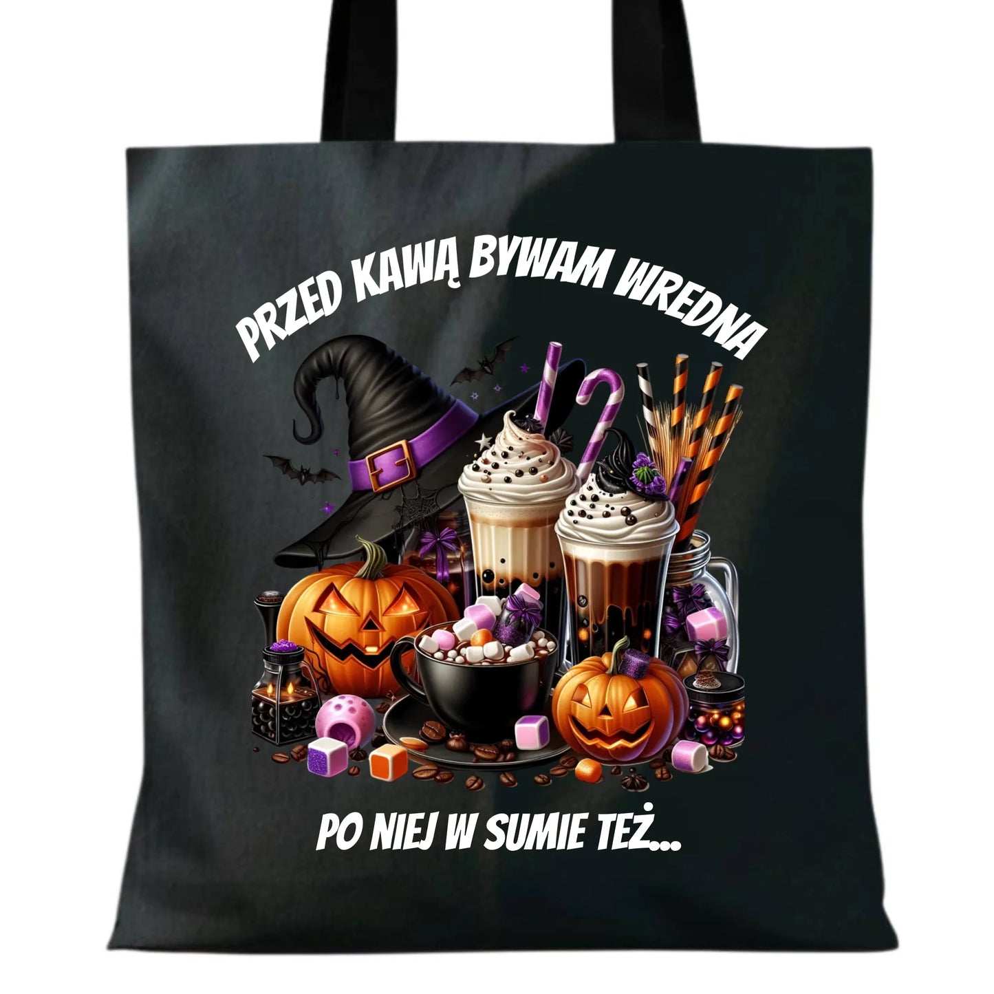 Torba Halloween – Przed kawą bywam wredna, po niej w sumie też HL30 - StoryCups.pl