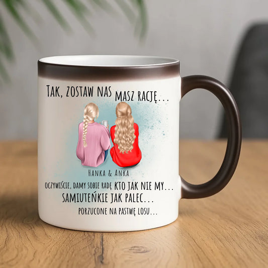 Kubek magiczny na odejście z pracy - prezent od koleżanek - 2-5 osób personalizowany OP16 - StoryCups.pl