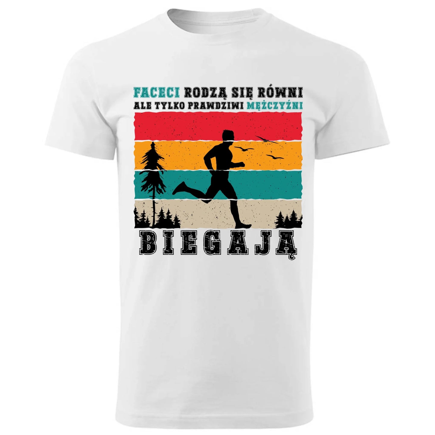 Koszulka męska dla biegacza - Prawdziwi mężczyźni biegają HB02 - StoryCups.pl