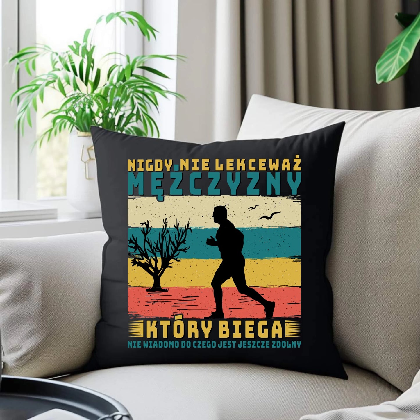Poduszka dekoracyjna dla biegacza - Nigdy nie lekceważ HB03 - StoryCups.pl