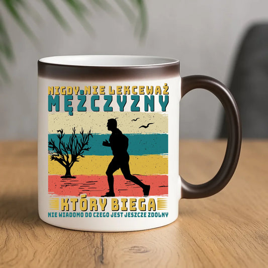 Kubek magiczny dla biegacza - Nigdy nie lekceważ HB03 - StoryCups.pl