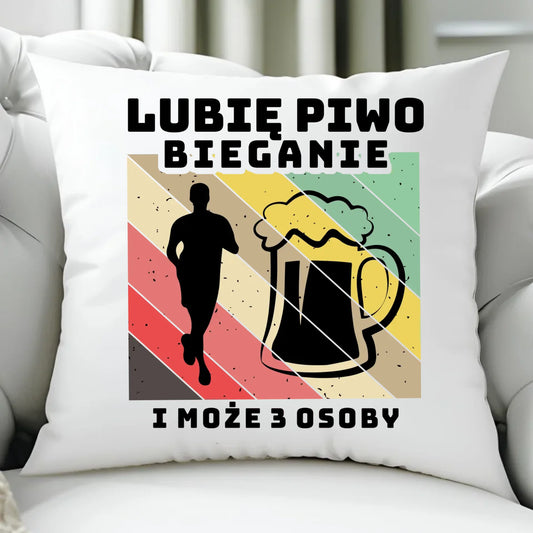Poduszka dla biegacza - Lubię piwo bieganie HB01 - StoryCups.pl