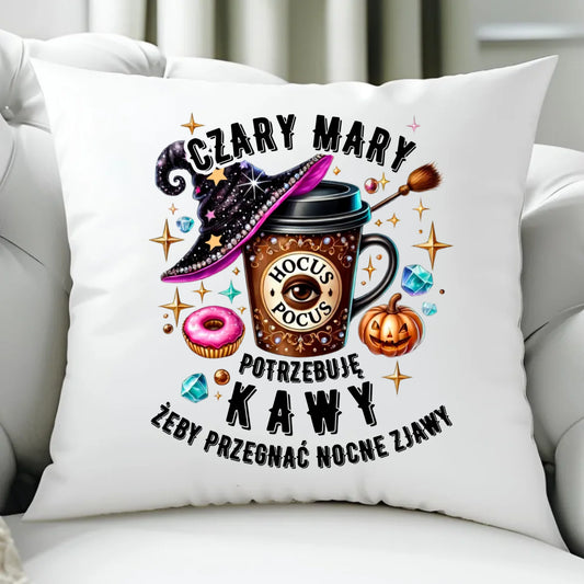 Poduszka na Halloween - Potrzebuję kawy HL03 - StoryCups.pl