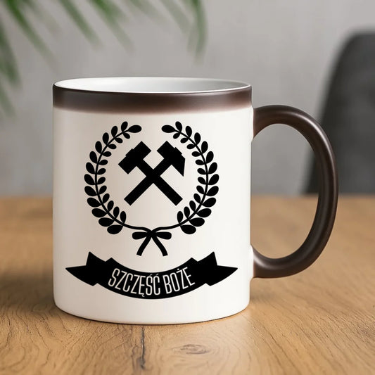 Kubek magiczny - prezent dla górnika - Szczęść Boże G02 - StoryCups.pl