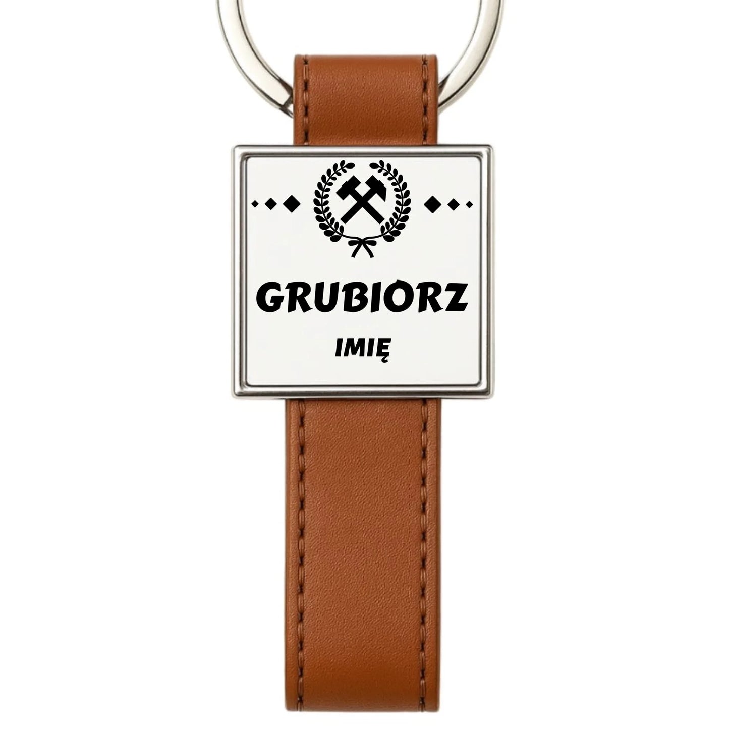 Brelok - prezent dla górnika - Grubiorz - personalizowany G03 - StoryCups.pl