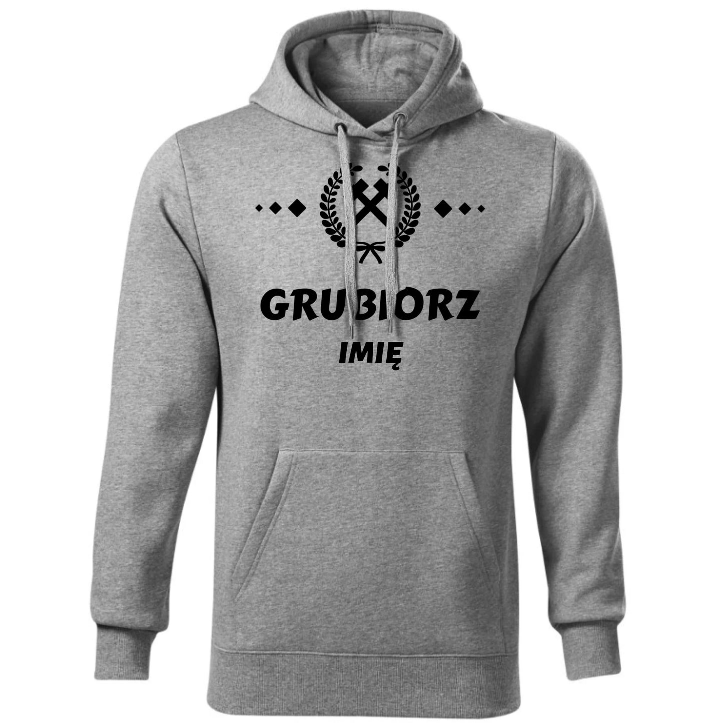Bluza męska z kapturem - prezent dla górnika - Grubiorz - personalizowana G03 - StoryCups.pl