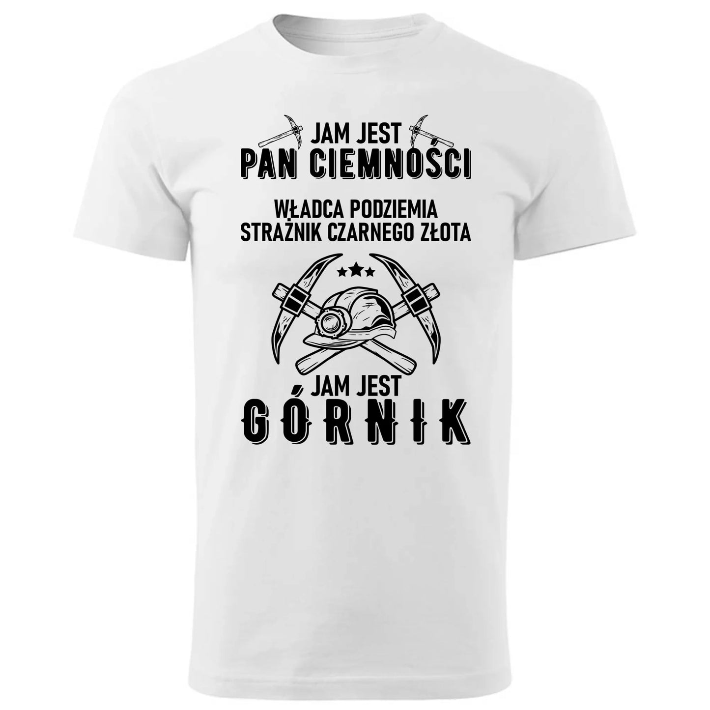 Koszulka męska - prezent dla górnika - Pan ciemności jam jest górnik G04 - StoryCups.pl