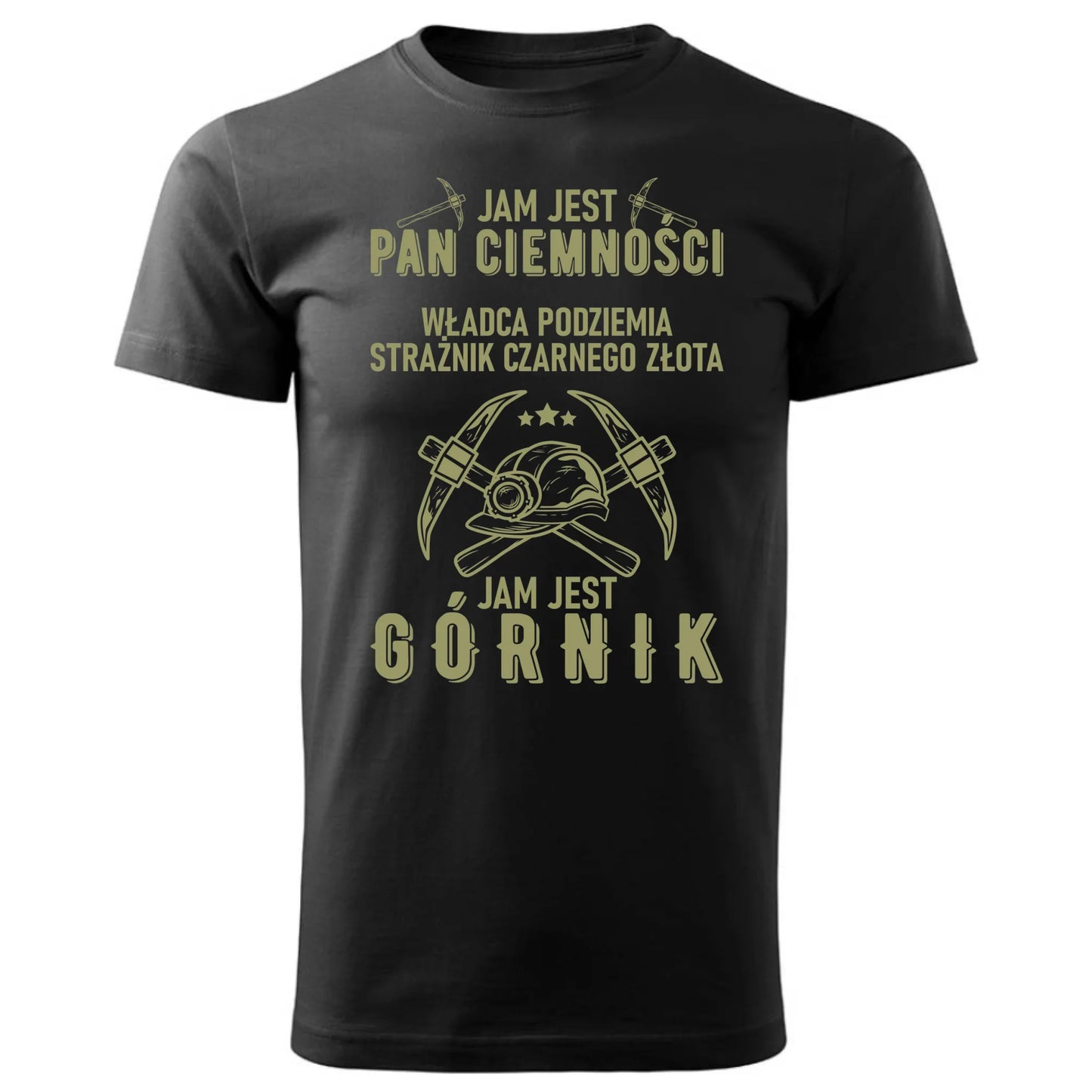 Koszulka męska - prezent dla górnika - Pan ciemności jam jest górnik G04 - StoryCups.pl
