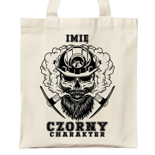 Torba - prezent dla górnika - Czorny charakter - personalizowana G06 - StoryCups.pl