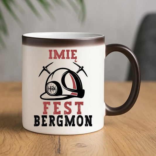 Kubek magiczny - prezent dla górnika - Fest bergmon - personalizowany G07 - StoryCups.pl