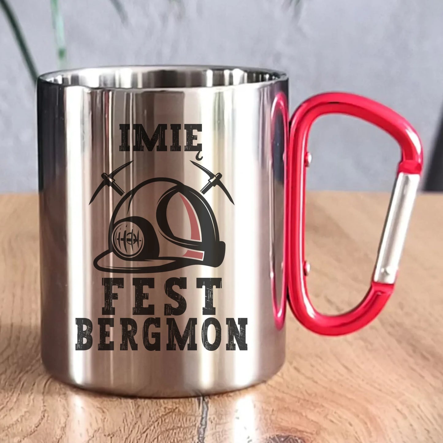 Kubek metalowy - prezent dla górnika - Fest bergmon - personalizowany G07 - StoryCups.pl
