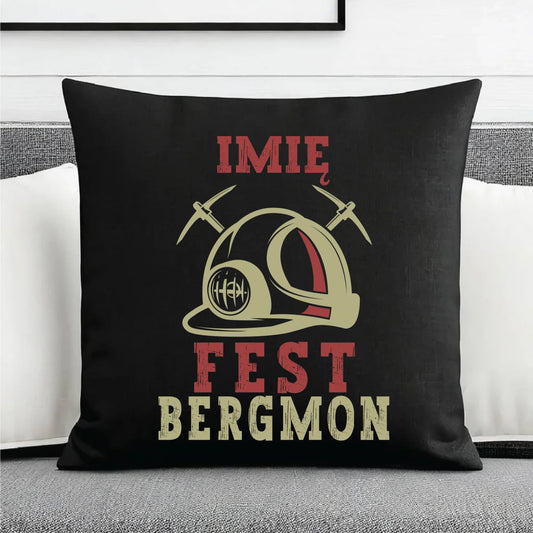 Poduszka dekoracyjna - prezent dla górnika - Fest bergmon - personalizowana G07 - StoryCups.pl