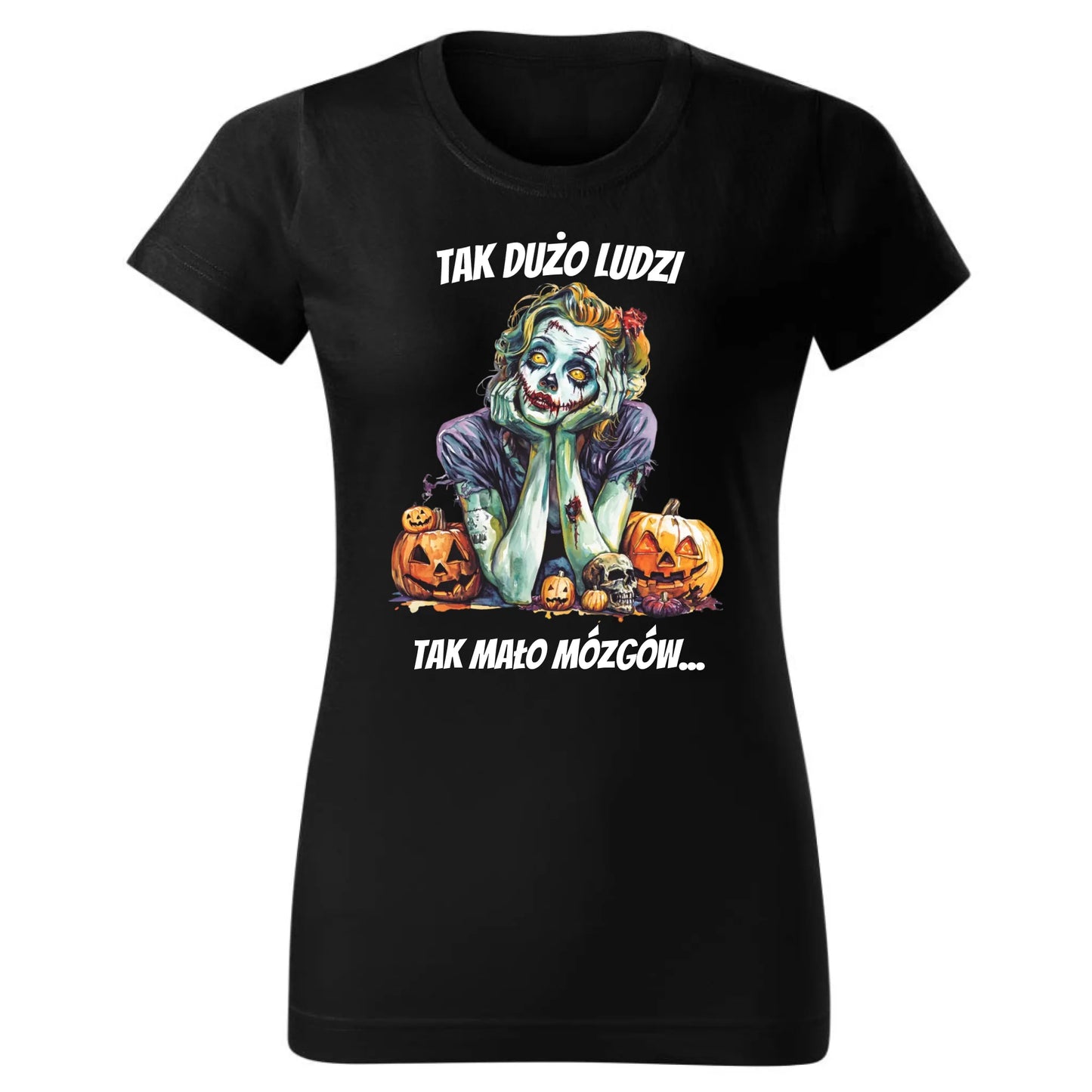 Koszulka damska na Halloween - Zombie - Tak mało mózgów HL31 - StoryCups.pl