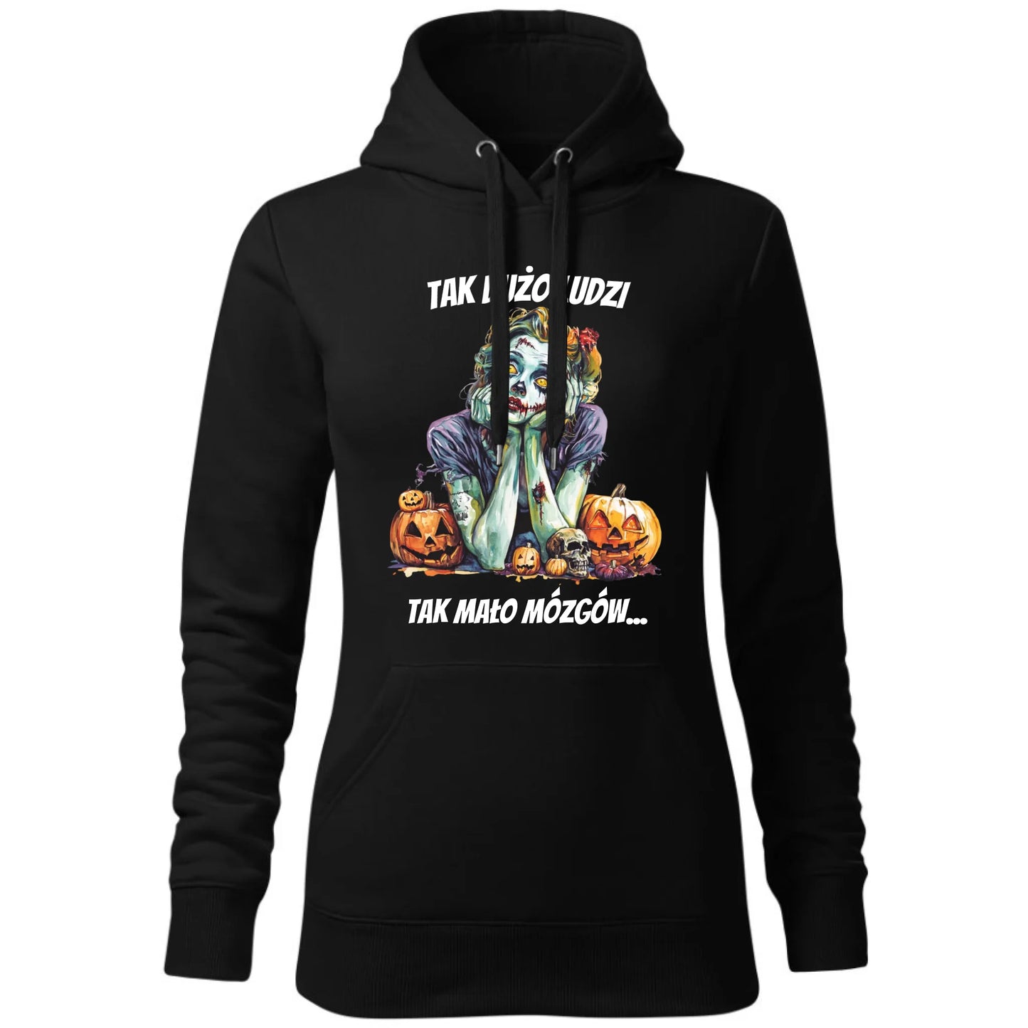 Bluza damska z kapturem na Halloween - Zombie - Tak mało mózgów HL31 - StoryCups.pl