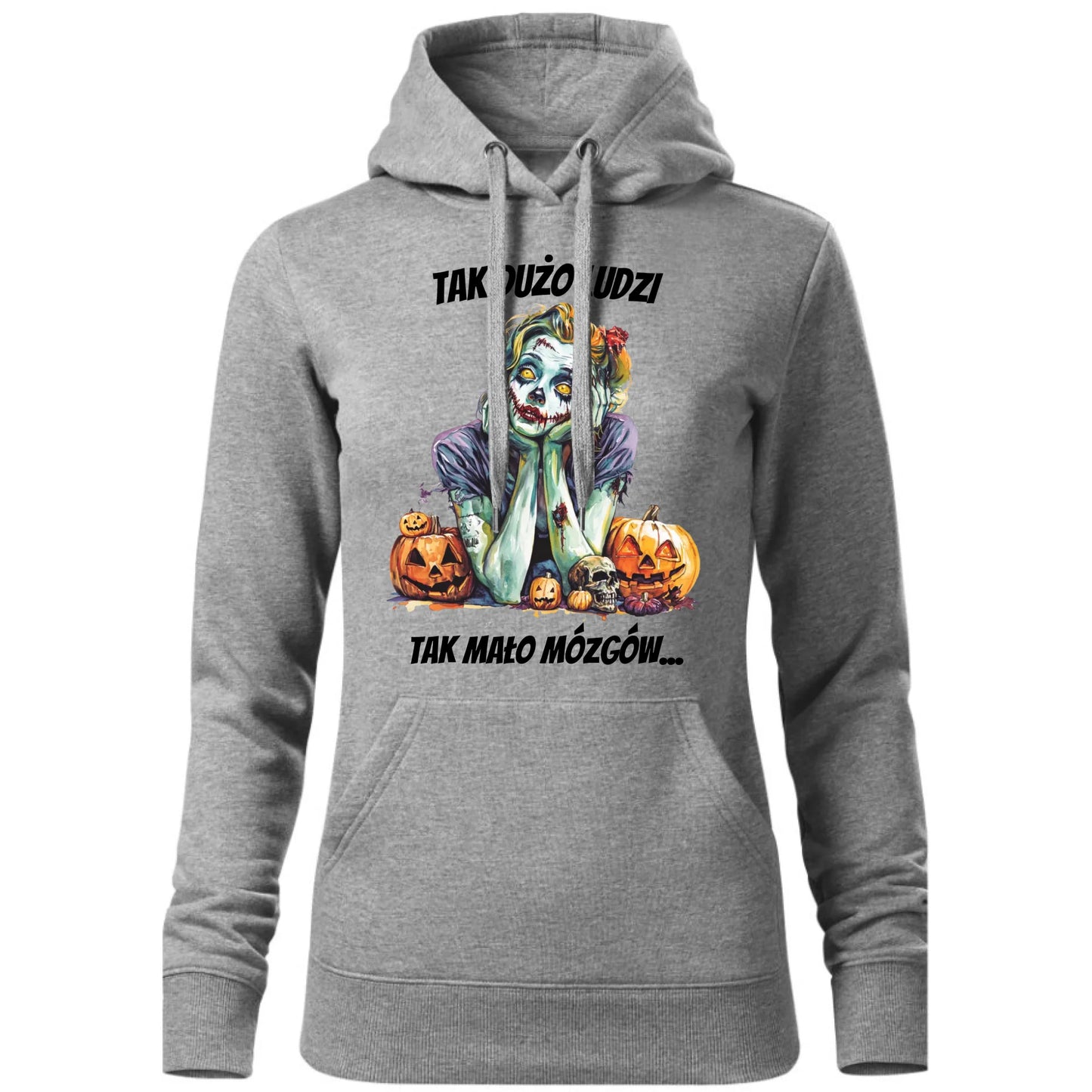 Bluza damska z kapturem na Halloween - Zombie - Tak mało mózgów HL31 - StoryCups.pl