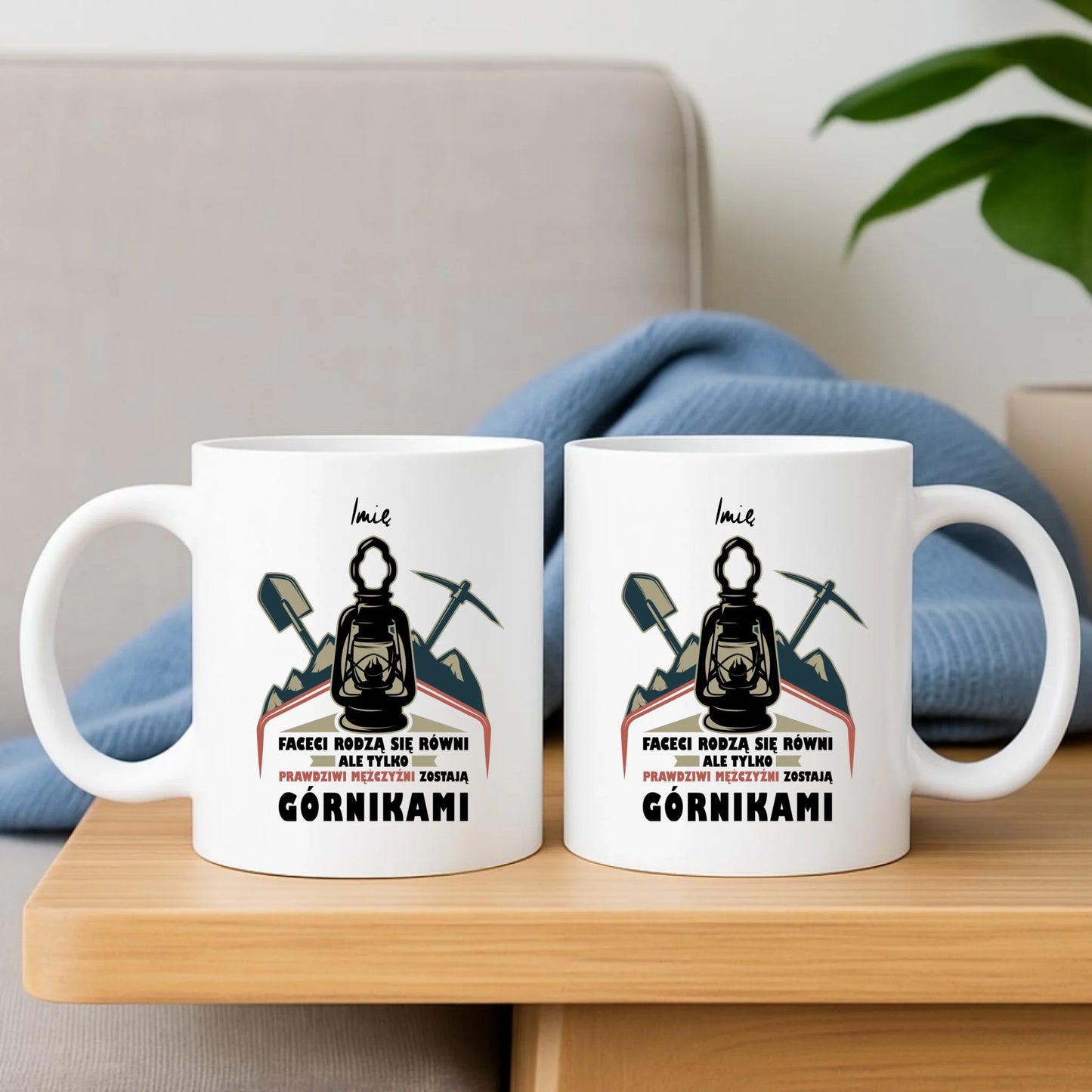 Kubek - prezent dla górnika - Prawdziwi mężczyźni zostają górnikami - personalizowany G08 - StoryCups.pl