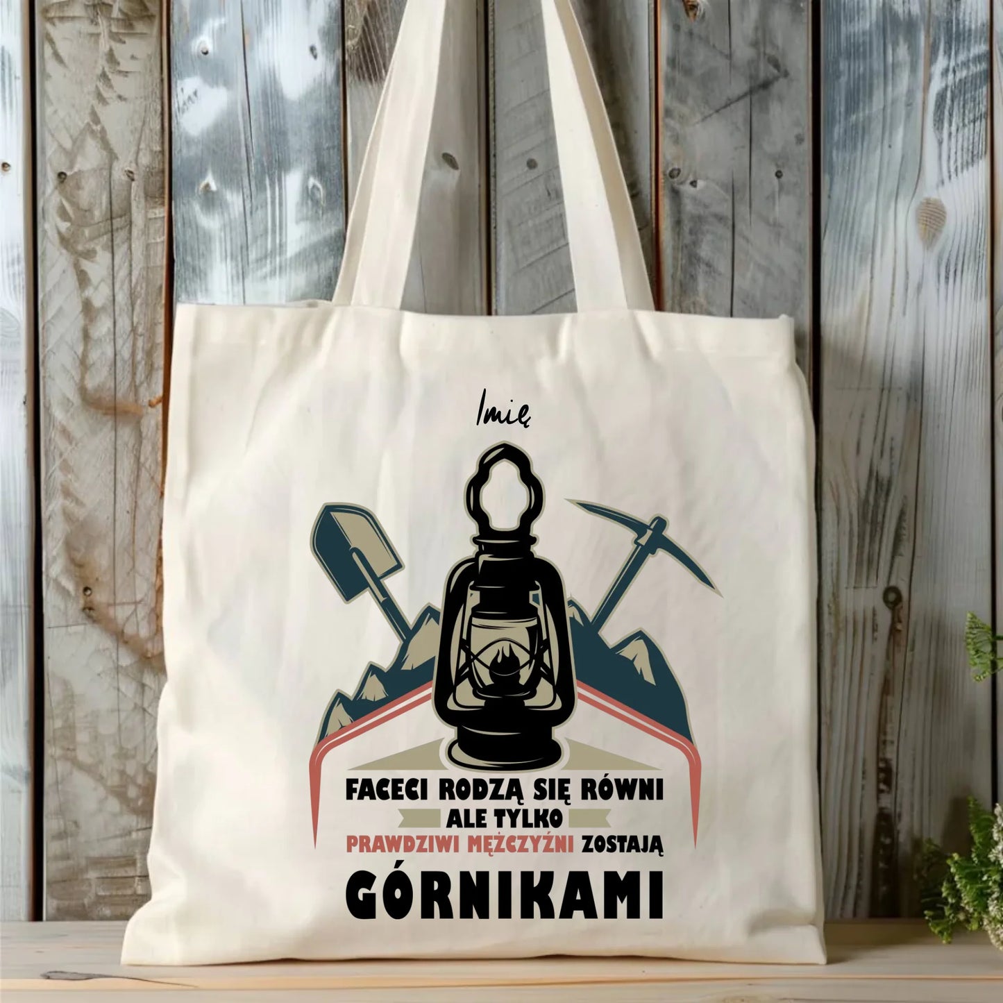 Torba - prezent dla górnika - Prawdziwi mężczyźni zostają górnikami - personalizowana G08 - StoryCups.pl