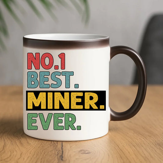 Kubek magiczny - prezent dla górnika - Best miner ever G12 - StoryCups.pl