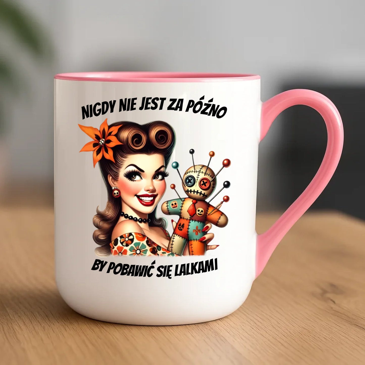 Kubek elegant dla niej - Laleczka Voodoo retro DZ21 - StoryCups.pl