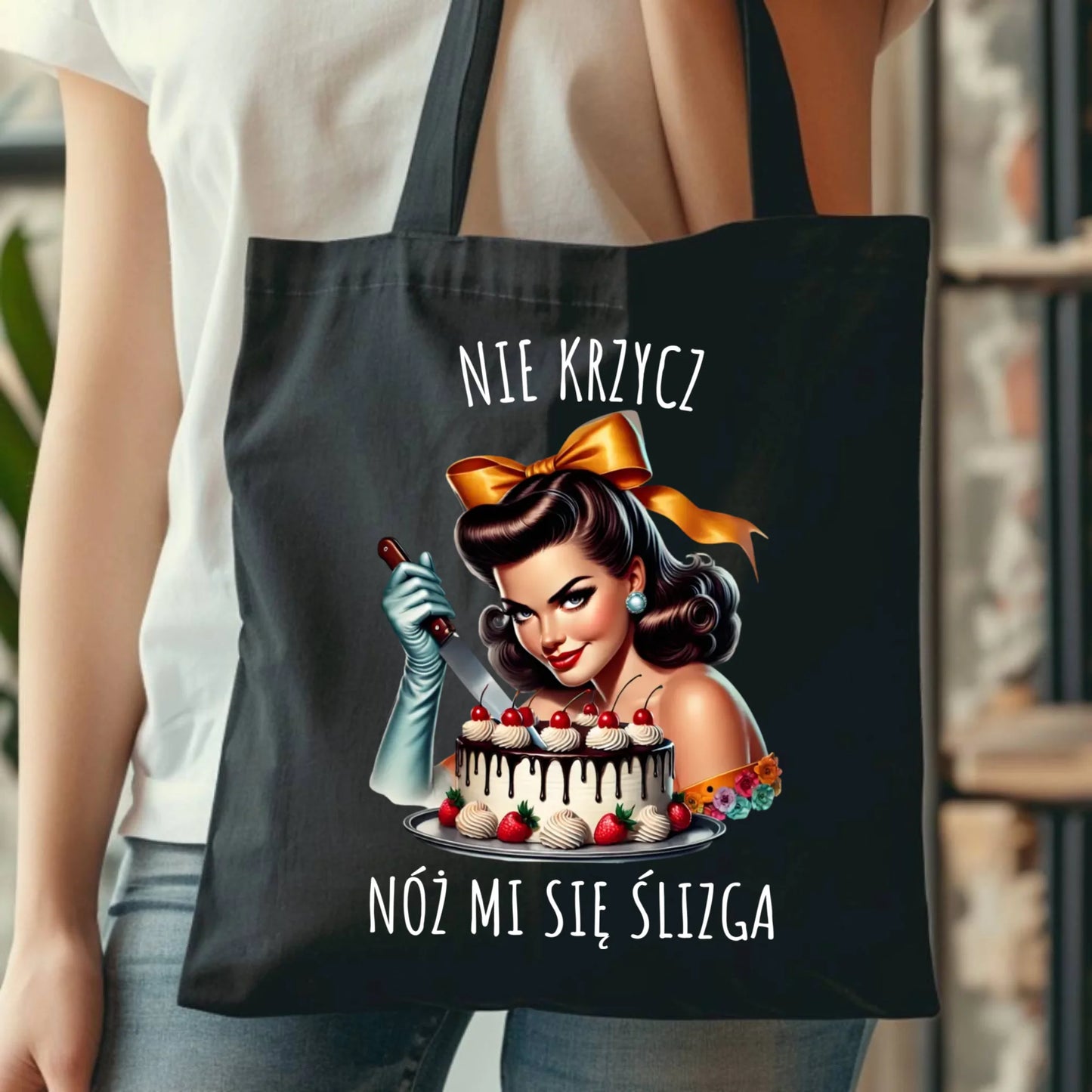 Torba - Nie krzycz, nóż mi się ślizga - Czarny humor DZ22 - StoryCups.pl
