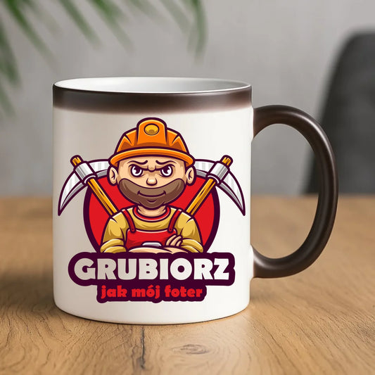 Kubek magiczny - prezent dla górnika - Grubiorz jak mój foter G13 - StoryCups.pl