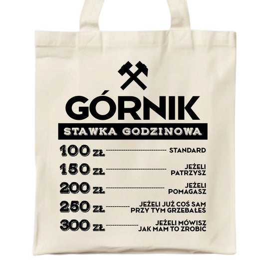 Torba - prezent dla górnika - Górnik stawka godzinowa G14 - StoryCups.pl