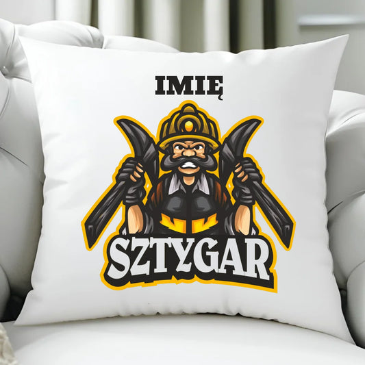 Poduszka - prezent dla górnika - Sztygar - personalizowana G15 - StoryCups.pl