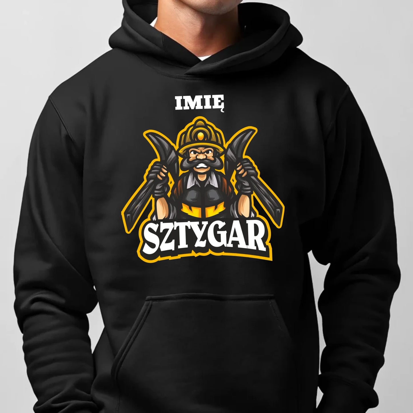 Bluza męska z kapturem - prezent dla górnika - Sztygar - personalizowana G15 - StoryCups.pl