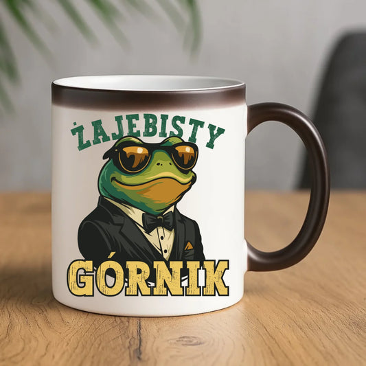 Kubek magiczny - prezent dla górnika - Żajebisty górnik G18 - StoryCups.pl