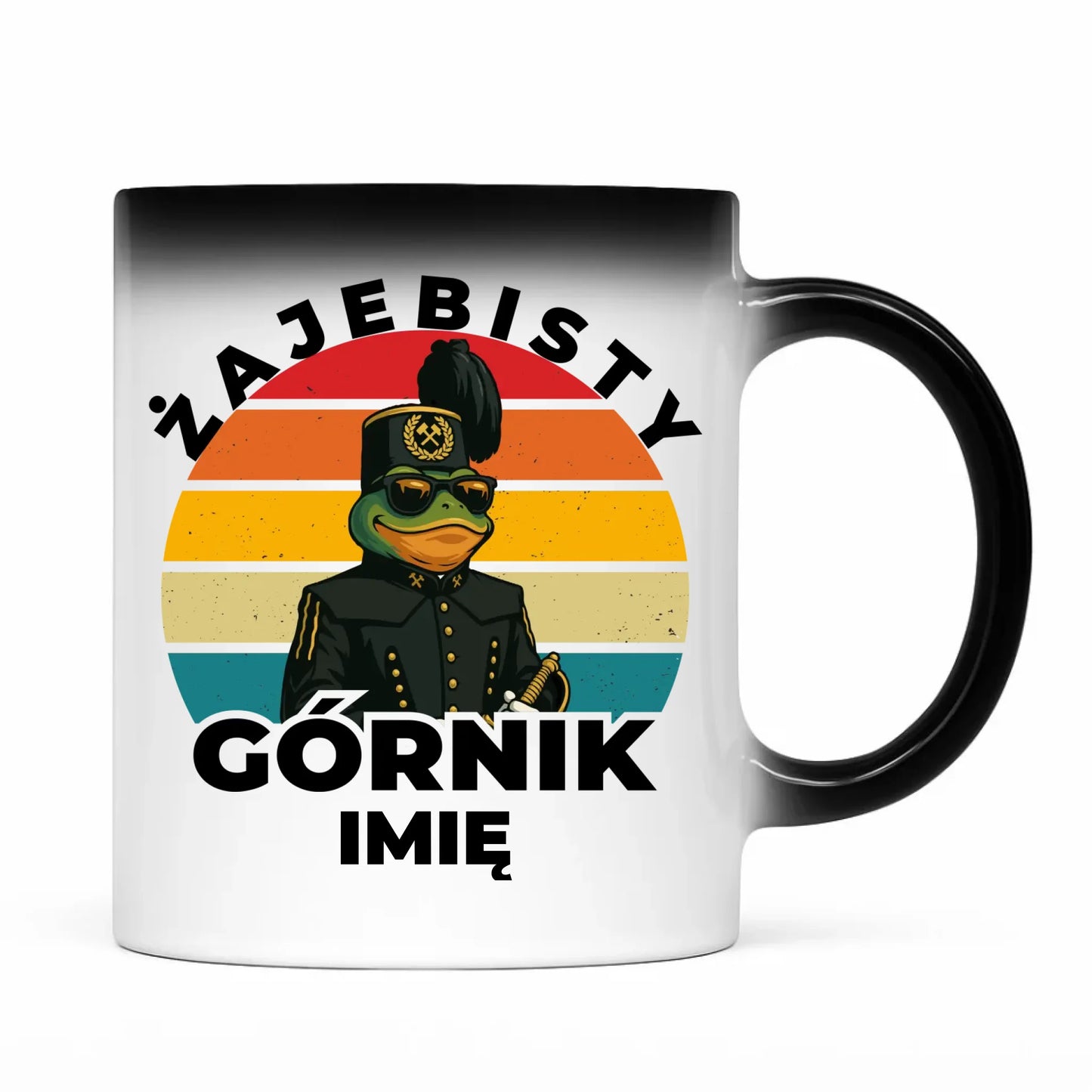 Kubek magiczny - prezent dla górnika - Żajebisty górnik - personalizowany G19 - StoryCups.pl