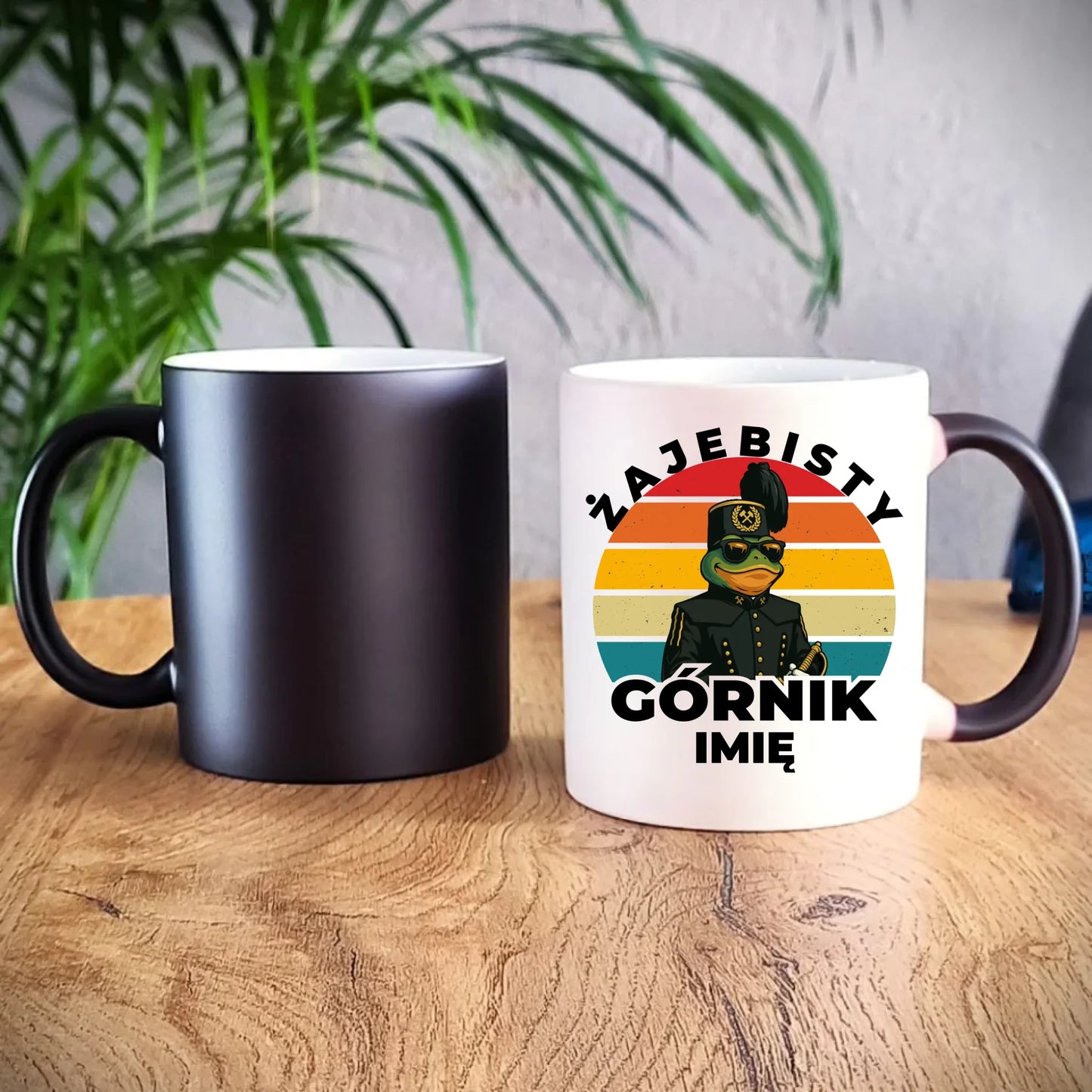 Kubek magiczny - prezent dla górnika - Żajebisty górnik - personalizowany G19 - StoryCups.pl